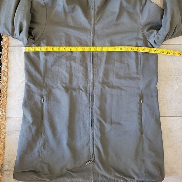 Eileen Fisher Olive Green coat/Jacket front zip & pockets size M - Picture 9 of 10